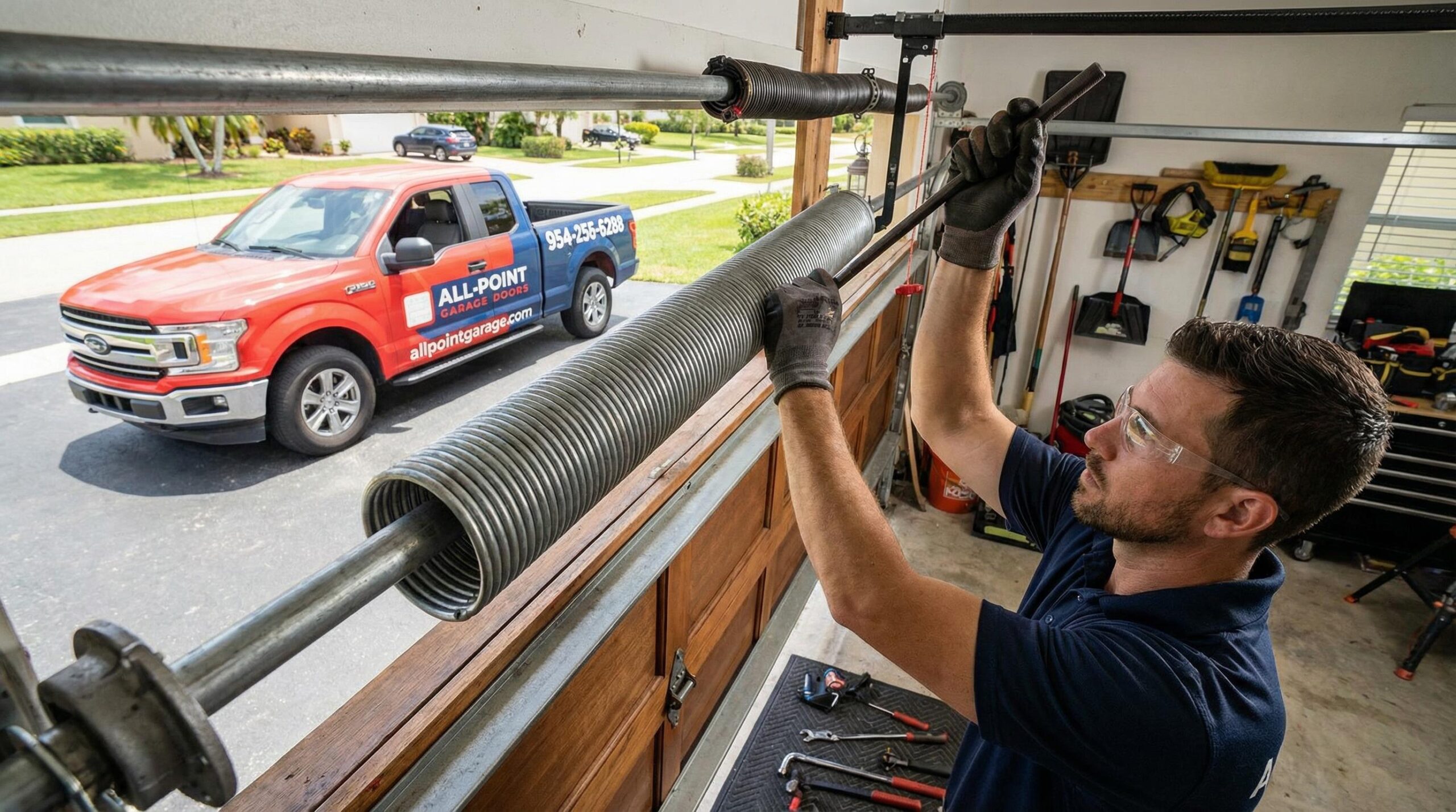 Garage door spring repair services - AK Garage Door Service