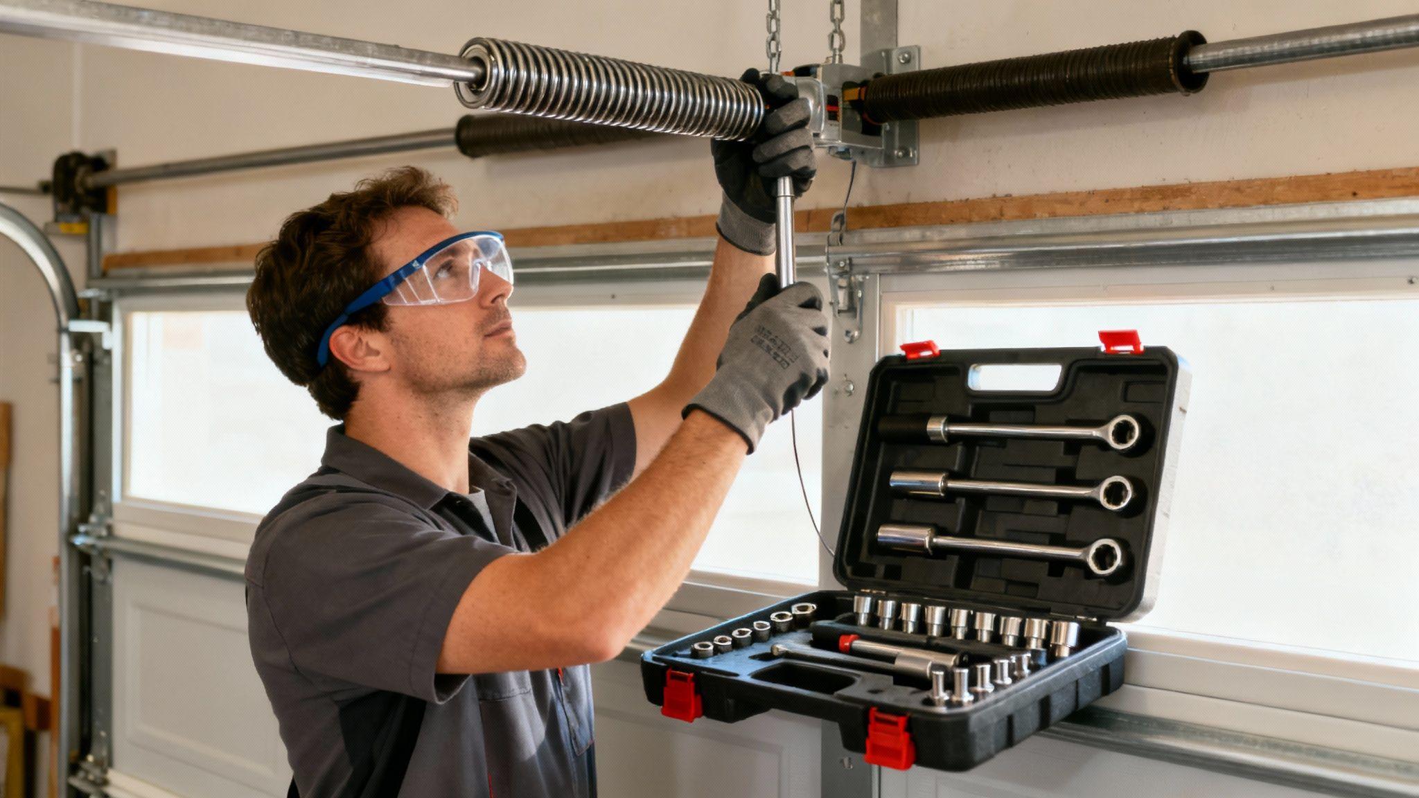 Torsion spring replacement services - AK Garage Door Service